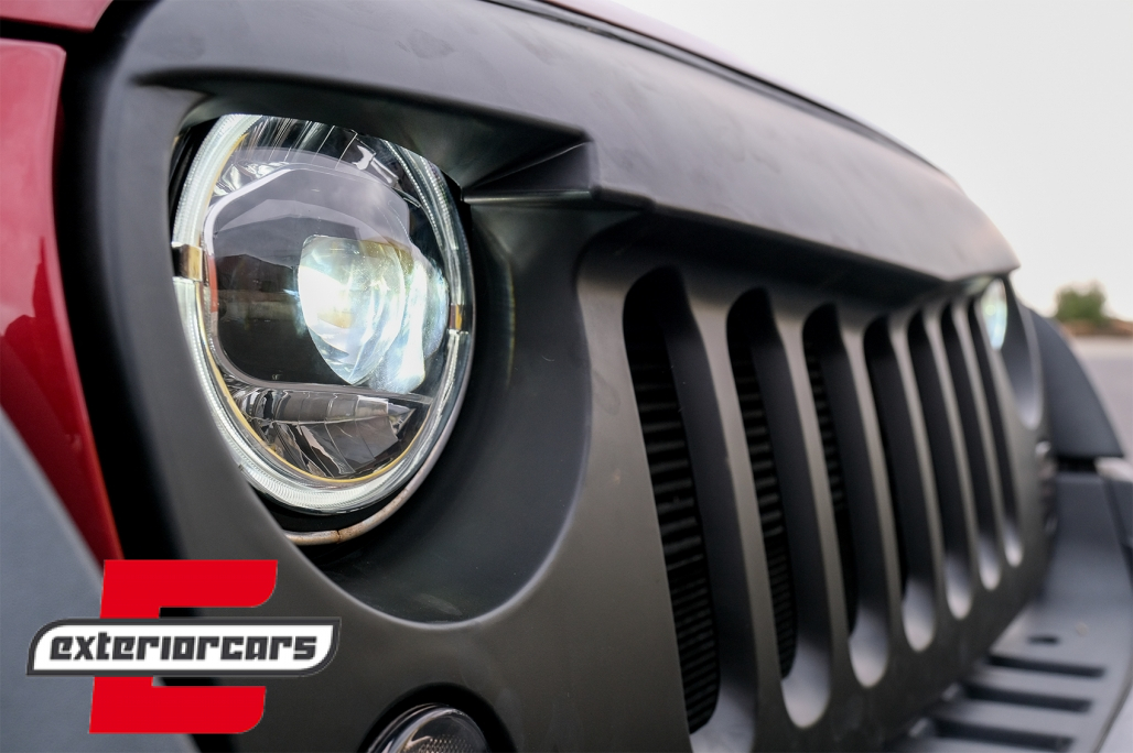 Full LED prednji farovi Angel Eye za pretvorbu u 2018 model / Jeep Wrangler JK (2007-2017) - Slika 24
