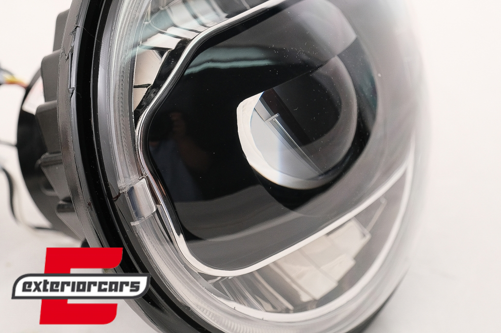 Full LED prednji farovi Angel Eye za pretvorbu u 2018 model / Jeep Wrangler JK (2007-2017) - Slika 9