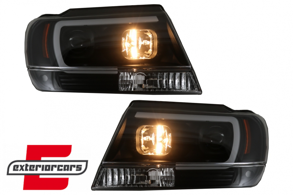 Prednja svjetla LED TubeLight (crna) / JEEP Grand Cherokee (1999-05.2005) - Slika 4