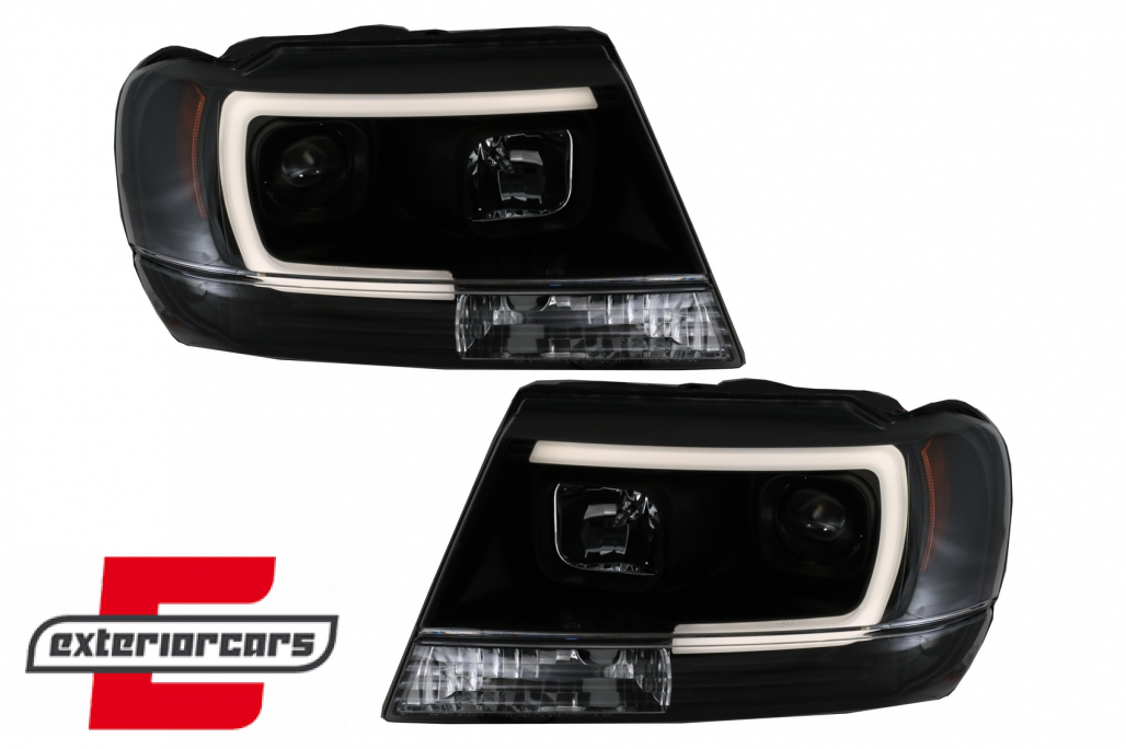 Prednja svjetla LED TubeLight (crna) / JEEP Grand Cherokee (1999-05.2005) - Slika 5