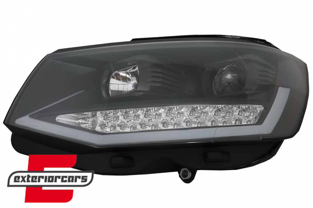 LED prednja svjetla TubeLight dizajn (crna/chrome) / VW T6 (2015-2019) - Slika 2