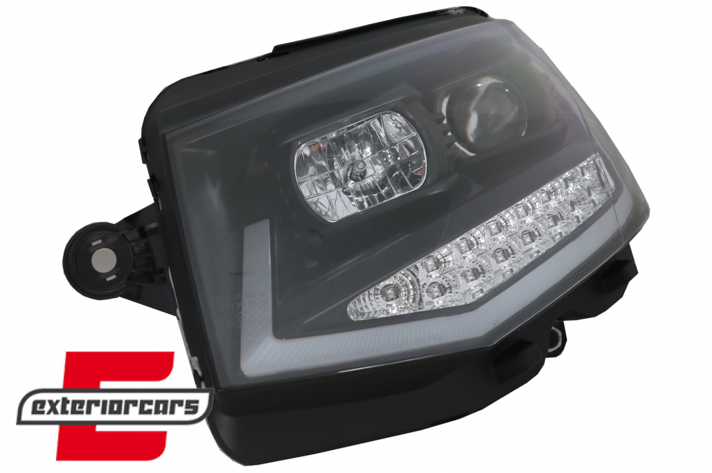 LED prednja svjetla TubeLight dizajn (crna/chrome) / VW T6 (2015-2019) - Slika 3