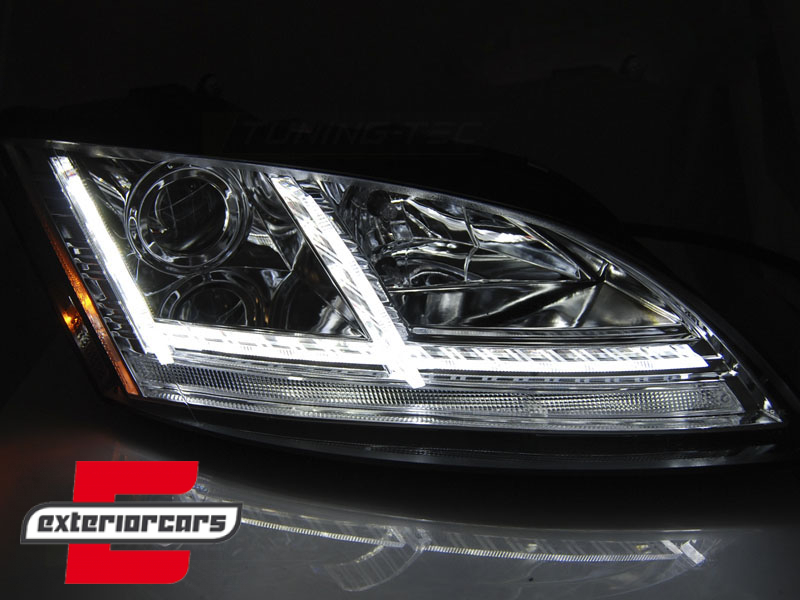 Prednja svjetla LED DRL SEQ žmigavci (chrome) / Audi TT 8J (2006-2010) - Slika 3