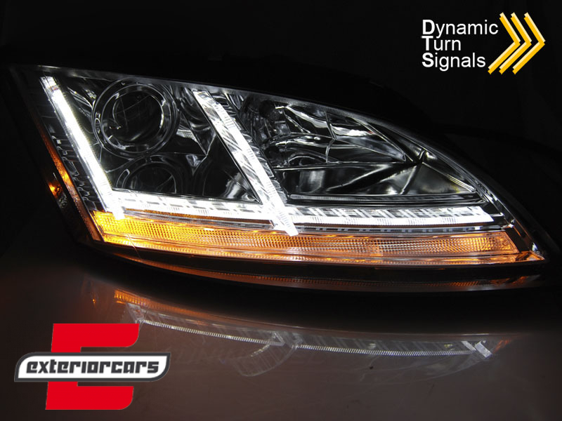 Prednja svjetla LED DRL SEQ žmigavci (chrome) / Audi TT 8J (2006-2010) - Slika 4
