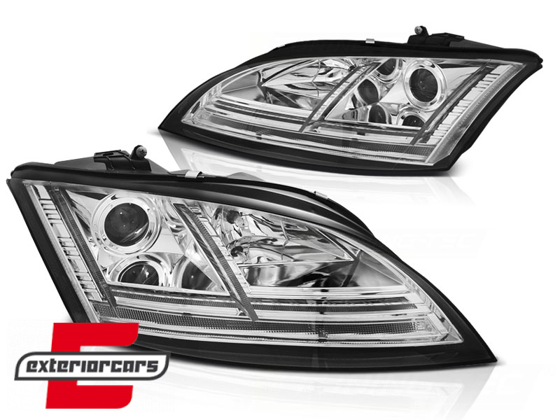 Prednja svjetla LED DRL SEQ žmigavci (chrome) / Audi TT 8J (2006-2010) - Slika 2