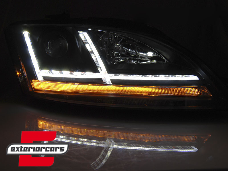 Prednja svjetla LED DRL SEQ žmigavci (crna) / Audi TT 8J (2006-2010) - Slika 3