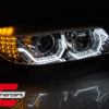 Prednja svjetla 3D LED Angel Eyes LED žmigavci (chrome) / BMW serije 3 E90 limuzina E91 karavan (03.2005-08.2008) - Slika 3