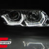 Prednja svjetla 3D LED Angel Eyes LED žmigavci (chrome) / BMW serije 3 E90 limuzina E91 karavan (03.2005-08.2008) - Slika 4
