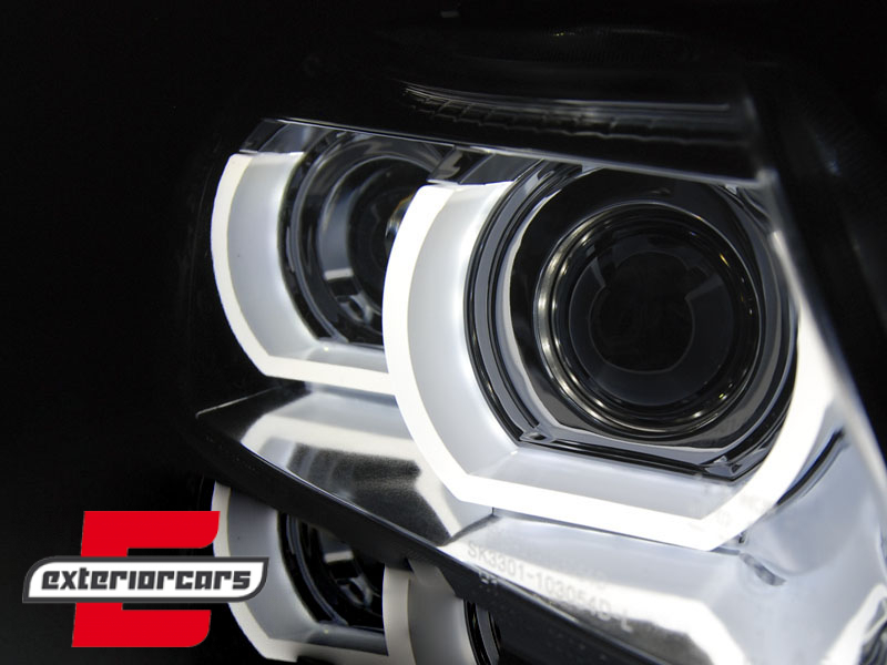 Prednja svjetla 3D Angel Eyes LED DRL Xenon (crna) / BMW serije 3 E90 E91 LCI (2008-2011) - Slika 4