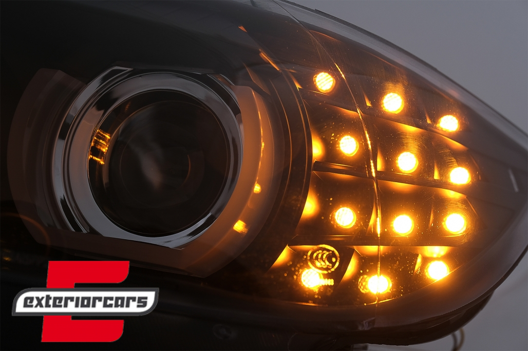 Prednja svjetla 3D Angel Eyes LED DRL Xenon (crna) / BMW serije 3 E90 E91 LCI (2008-2011) - Slika 11