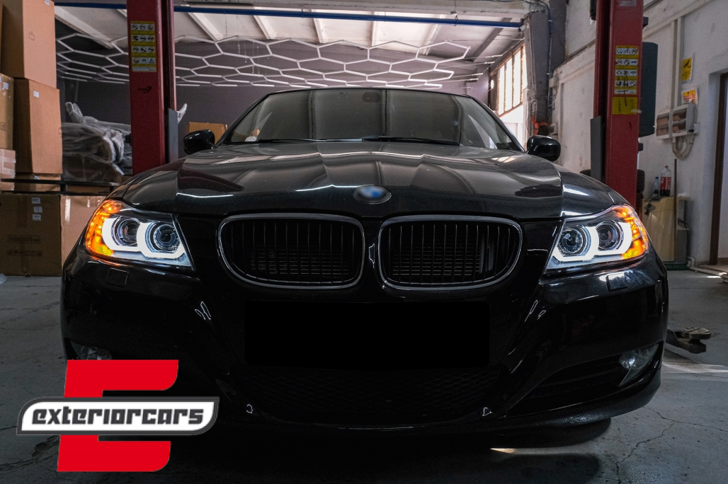 Prednja svjetla 3D Angel Eyes LED DRL Xenon (crna) / BMW serije 3 E90 E91 LCI (2008-2011) - Slika 24