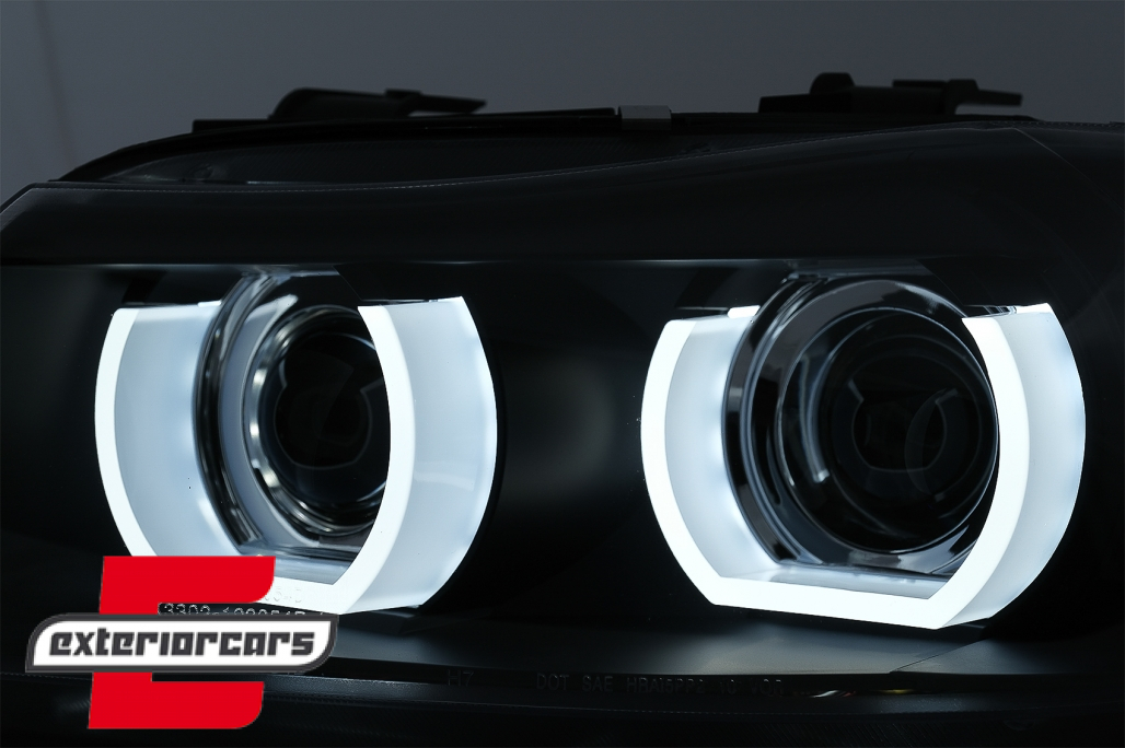 Prednja svjetla 3D Angel Eyes LED DRL Xenon (crna) / BMW serije 3 E90 E91 LCI (2008-2011) - Slika 4