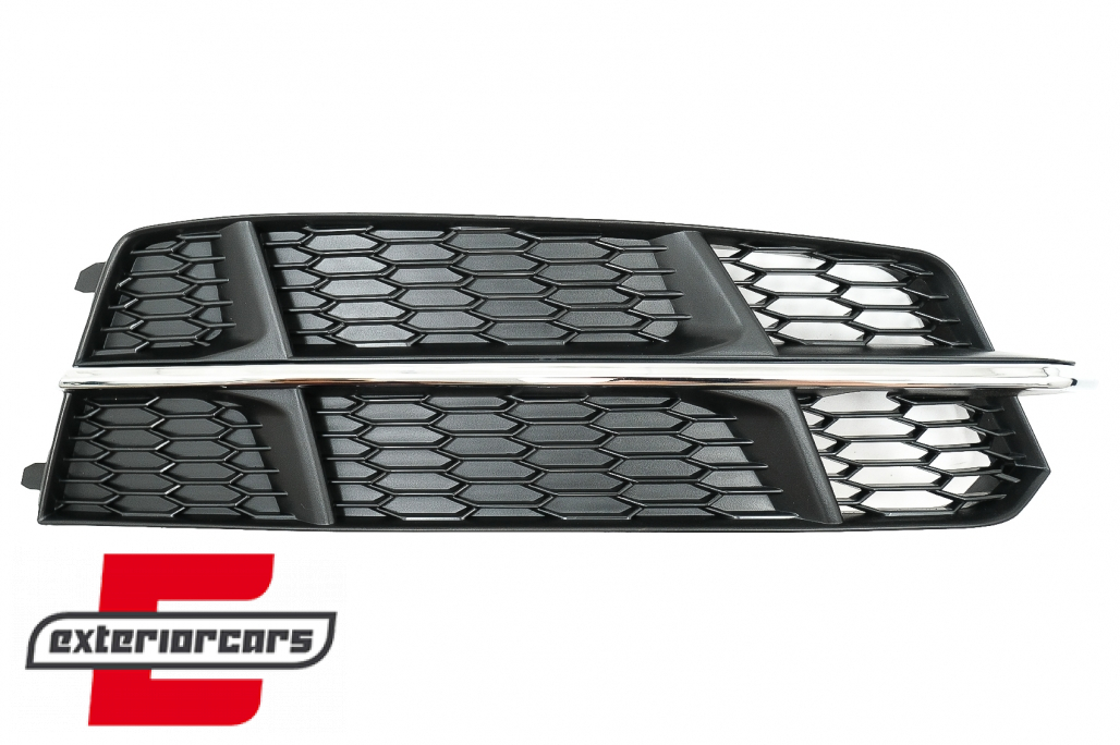Bočne mrežice S-line dizajn (crna&chrome) / Audi A6 C7 4G S-Line Facelift (2015-2018) - Slika 2
