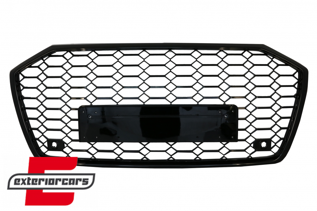 Prednja maska RS6 dizajn (piano crna) / Audi A6 C8 4K (2018-2022)