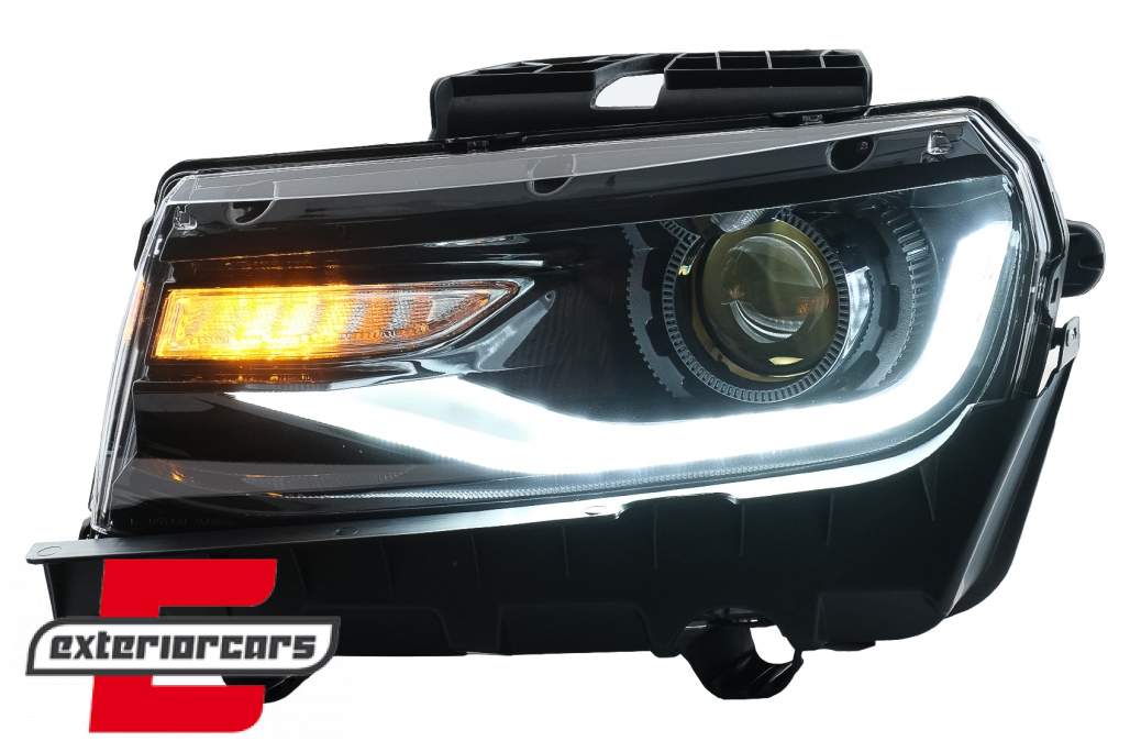 Prednja svjetla LED DRL SEQ žmigavci Facelift 2016 look (crna) / Chevrolet Camaro Mk5 Facelift (2013-2015) - Slika 12