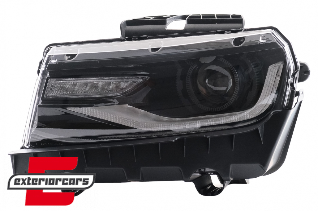 Prednja svjetla LED DRL SEQ žmigavci Facelift 2016 look (crna) / Chevrolet Camaro Mk5 Facelift (2013-2015) - Slika 3
