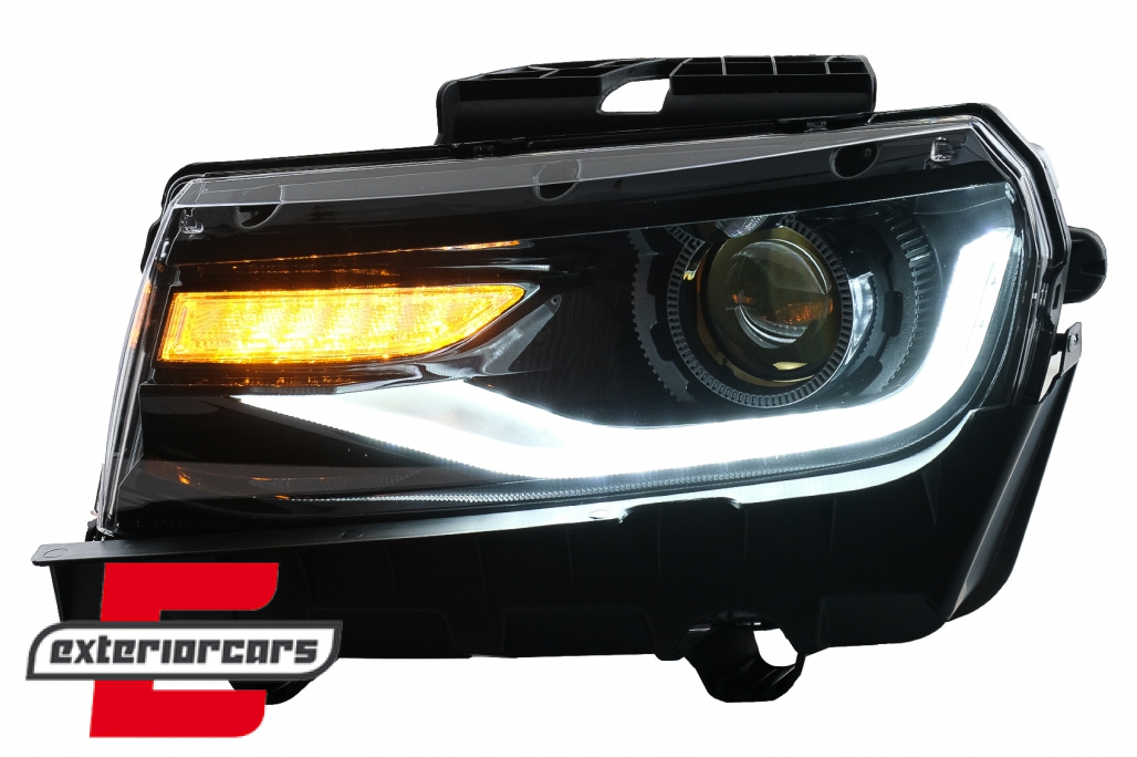 Prednja svjetla LED DRL SEQ žmigavci Facelift 2016 look (crna) / Chevrolet Camaro Mk5 Facelift (2013-2015) - Slika 10