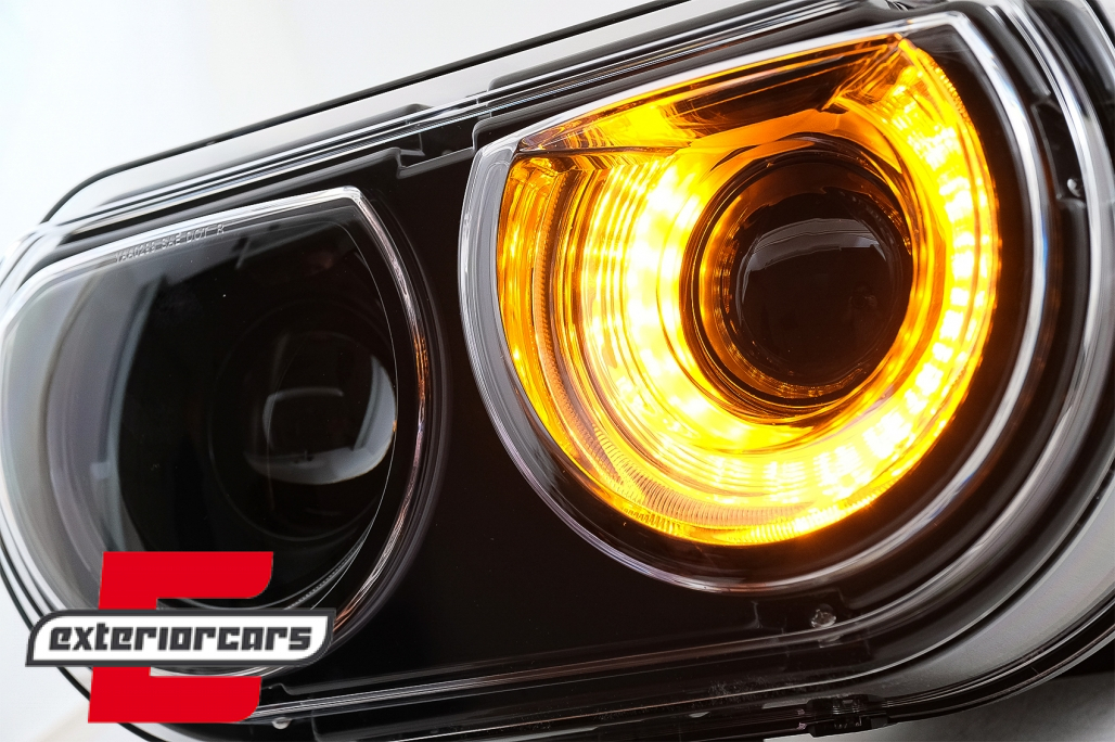 Prednja svjetla LED DRL SEQ žmigavci (crna) / Dodge Challenger (2008-2014) - Slika 7