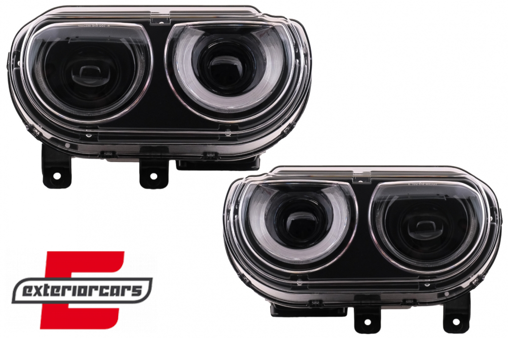 Prednja svjetla LED DRL SEQ žmigavci (crna) / Dodge Challenger (2008-2014) - Slika 10