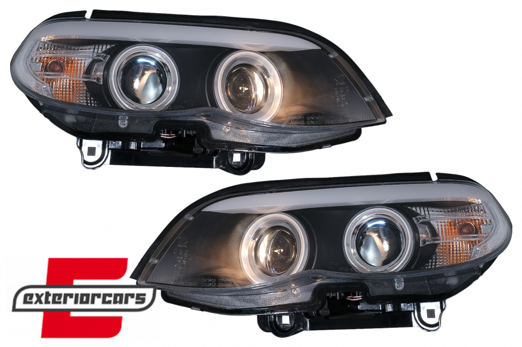 Prednja svjetla CCFL Angel Eyes Xenon (crna) / BMW X5 E53 LCI (2003-2006) - Slika 12
