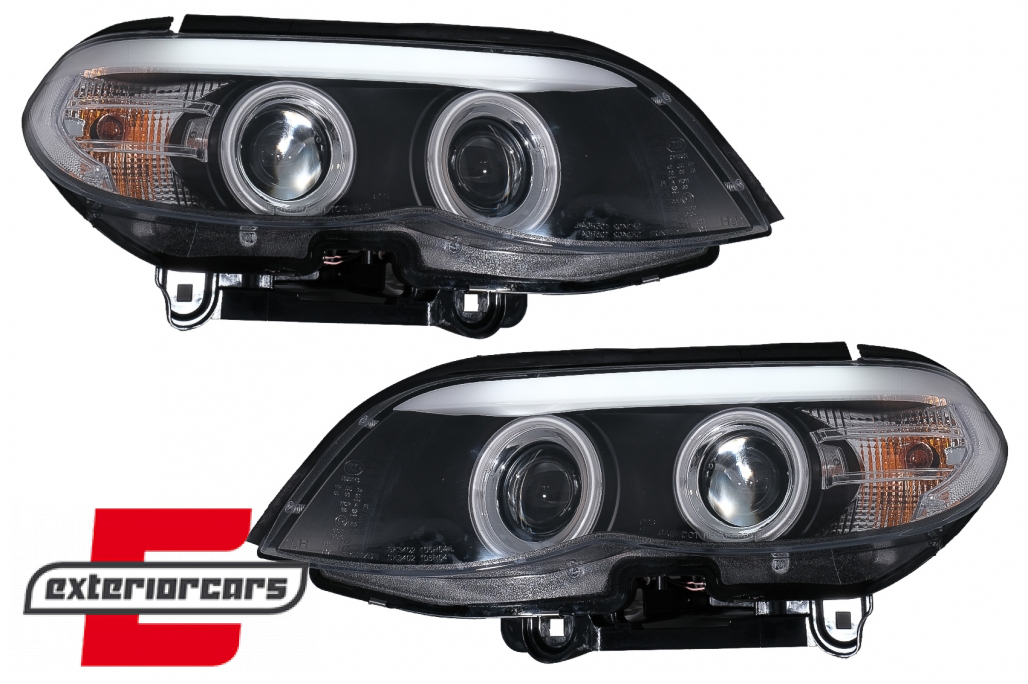 Prednja svjetla CCFL Angel Eyes Xenon (crna) / BMW X5 E53 LCI (2003-2006) - Slika 16