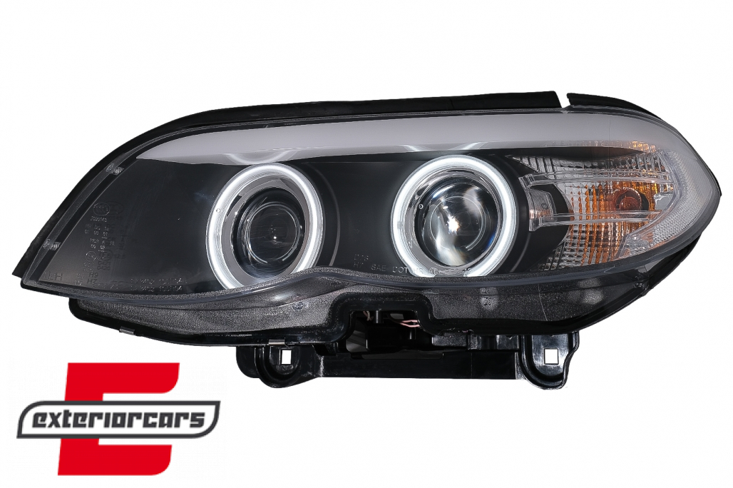 Prednja svjetla CCFL Angel Eyes Xenon (crna) / BMW X5 E53 LCI (2003-2006) - Slika 3