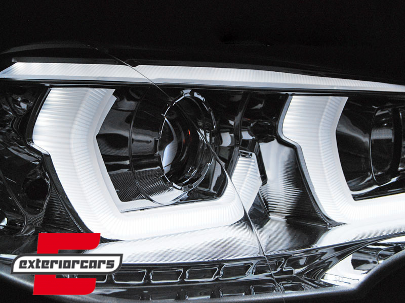 Prednja svjetla 3D Angel Eyes TubeLight DRL (chrome) / BMW X5 E70 (2007-2013) - Slika 4