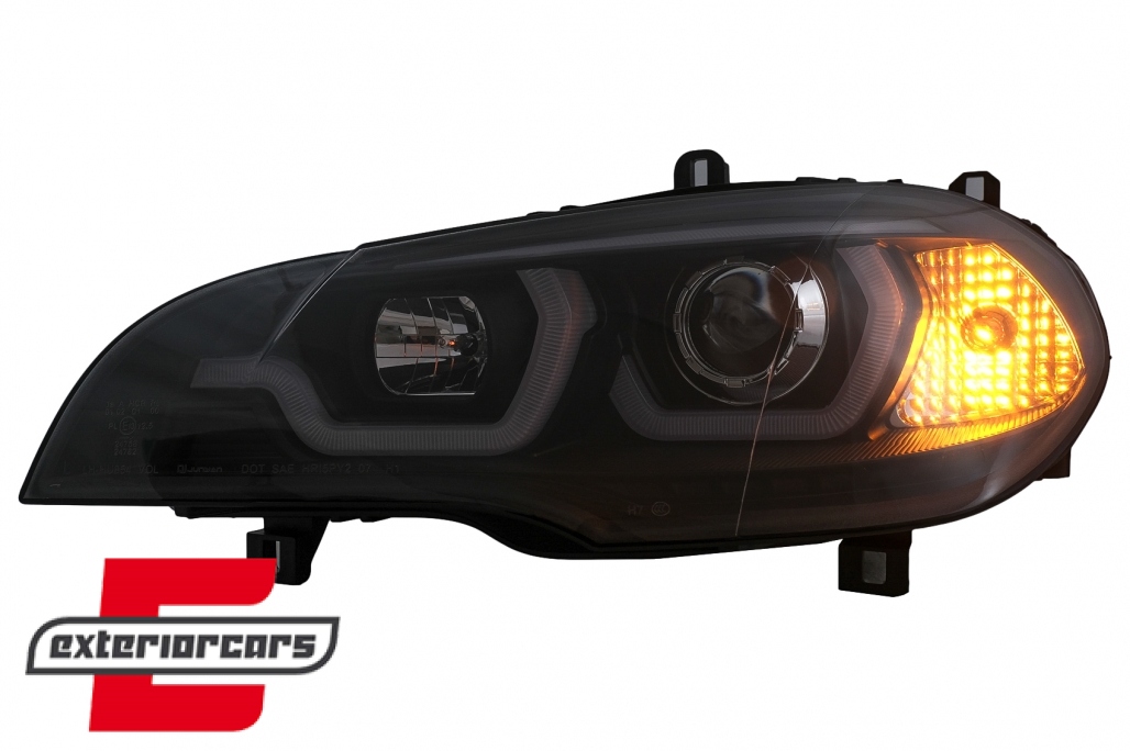 Prednja svjetla 3D Angel Eyes TubeLight DRL (crna) / BMW X5 E70 (2007-2013) - Slika 11