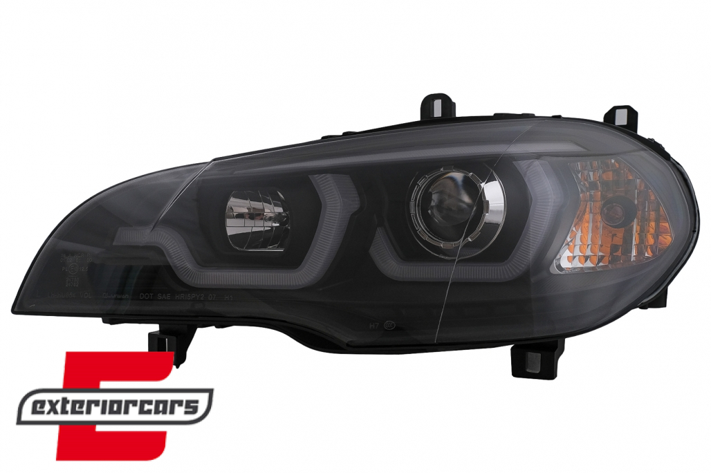 Prednja svjetla 3D Angel Eyes TubeLight DRL (crna) / BMW X5 E70 (2007-2013) - Slika 14