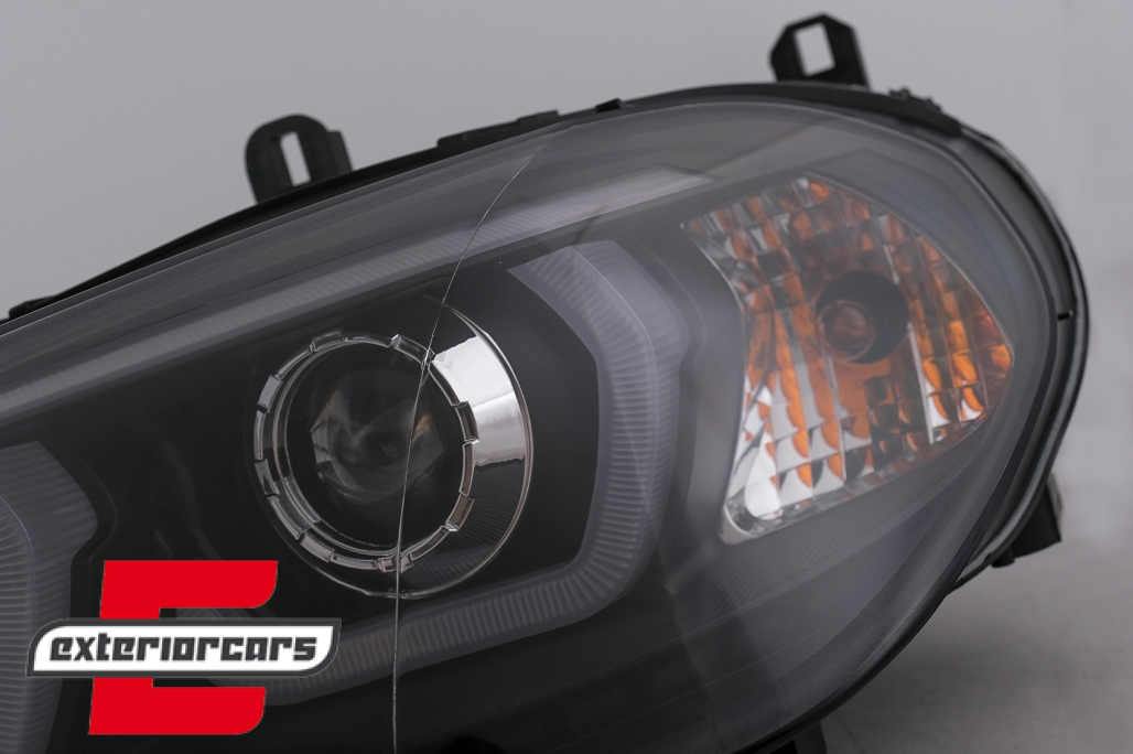 Prednja svjetla 3D Angel Eyes TubeLight DRL (crna) / BMW X5 E70 (2007-2013) - Slika 16