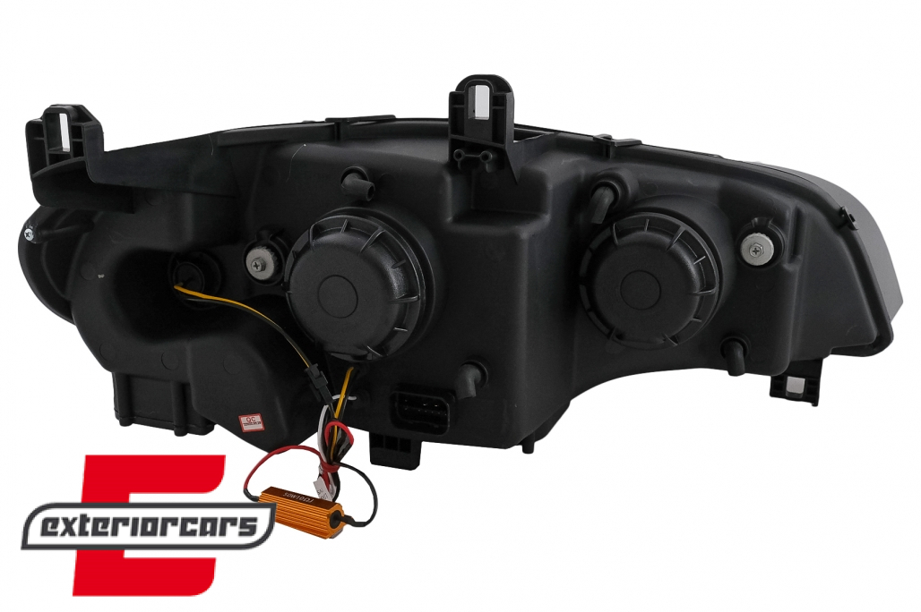 Prednja svjetla 3D Angel Eyes TubeLight DRL (crna) / BMW X5 E70 (2007-2013) - Slika 17