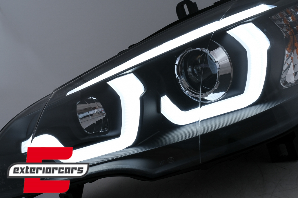 Prednja svjetla 3D Angel Eyes TubeLight DRL (crna) / BMW X5 E70 (2007-2013) - Slika 4