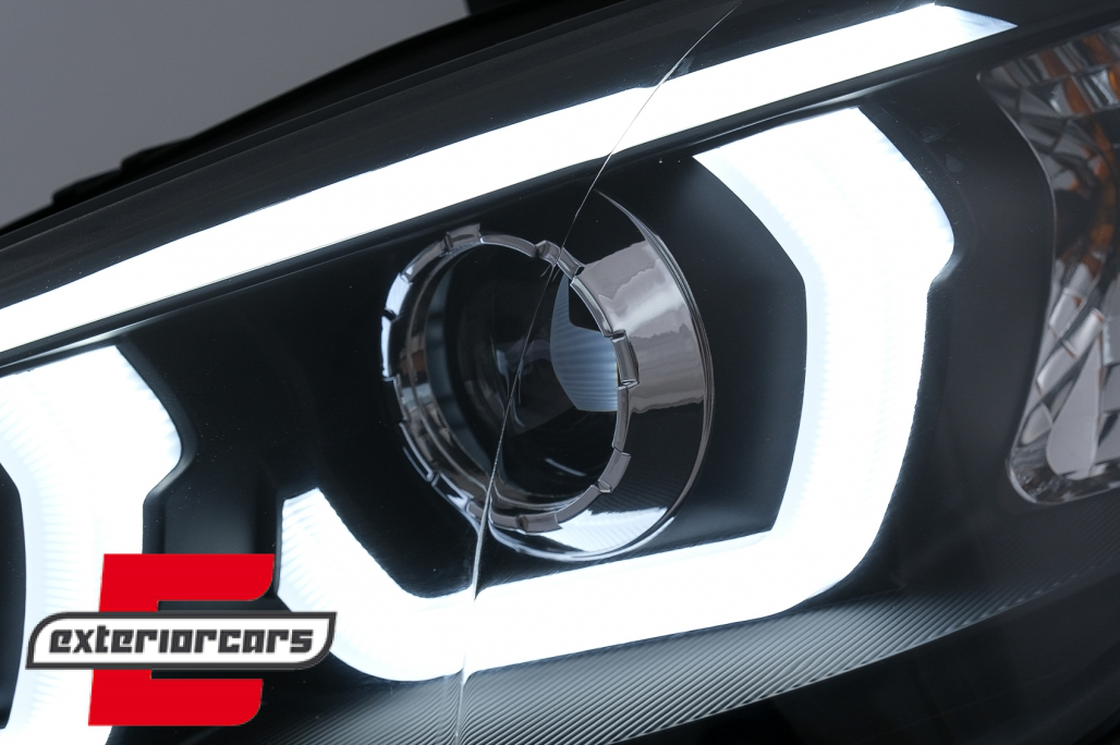 Prednja svjetla 3D Angel Eyes TubeLight DRL (crna) / BMW X5 E70 (2007-2013) - Slika 5