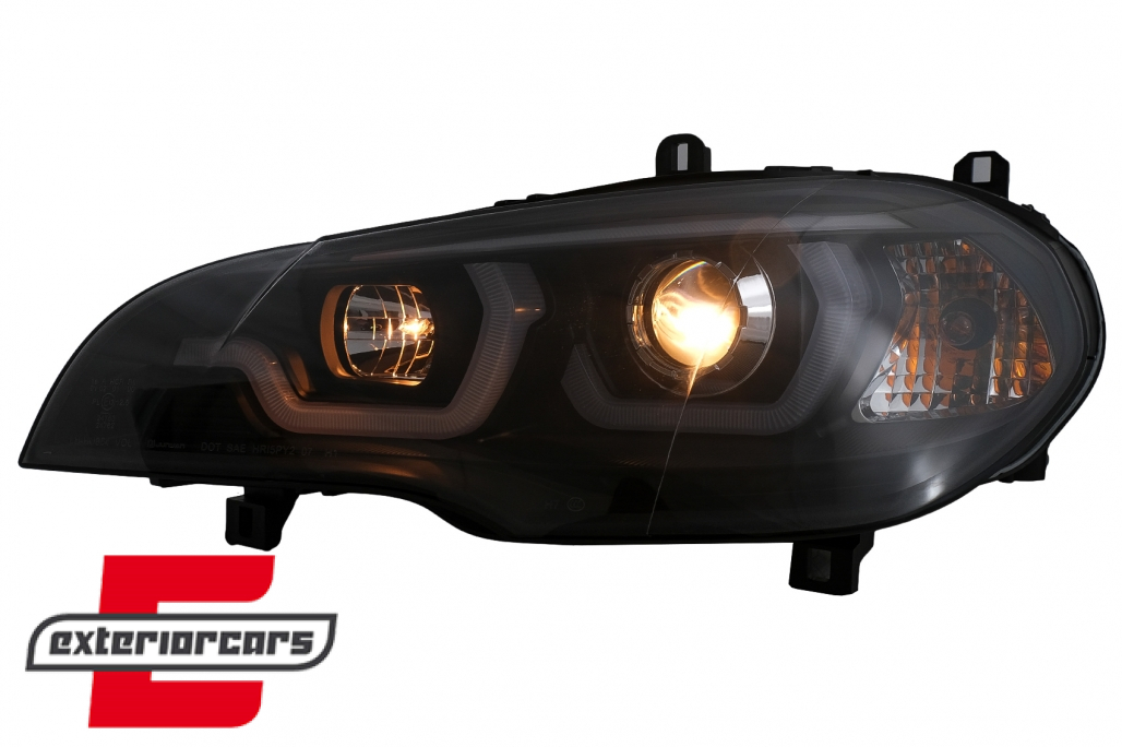 Prednja svjetla 3D Angel Eyes TubeLight DRL (crna) / BMW X5 E70 (2007-2013) - Slika 7
