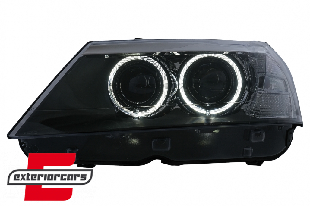 Prednja svjetla LED Angel Eyes Xenon look (crna) / BMW X3 F25 SUV (2010-2014) - Slika 4
