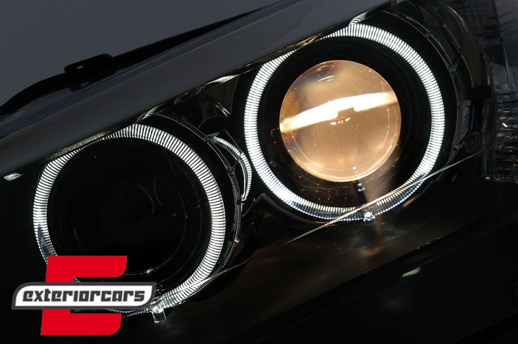 Prednja svjetla LED Angel Eyes Xenon look (crna) / BMW X3 F25 SUV (2010-2014) - Slika 7