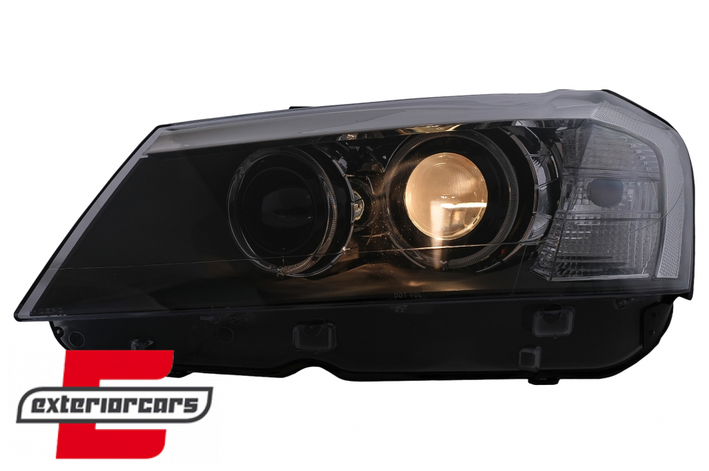 Prednja svjetla LED Angel Eyes Xenon look (crna) / BMW X3 F25 SUV (2010-2014) - Slika 8