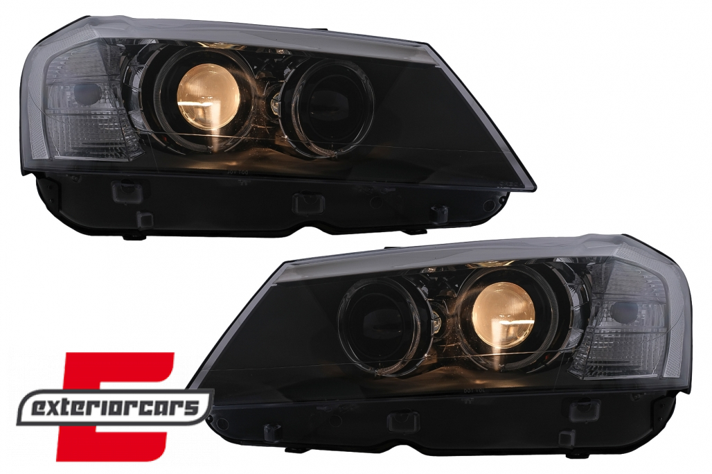 Prednja svjetla LED Angel Eyes Xenon look (crna) / BMW X3 F25 SUV (2010-2014) - Slika 9