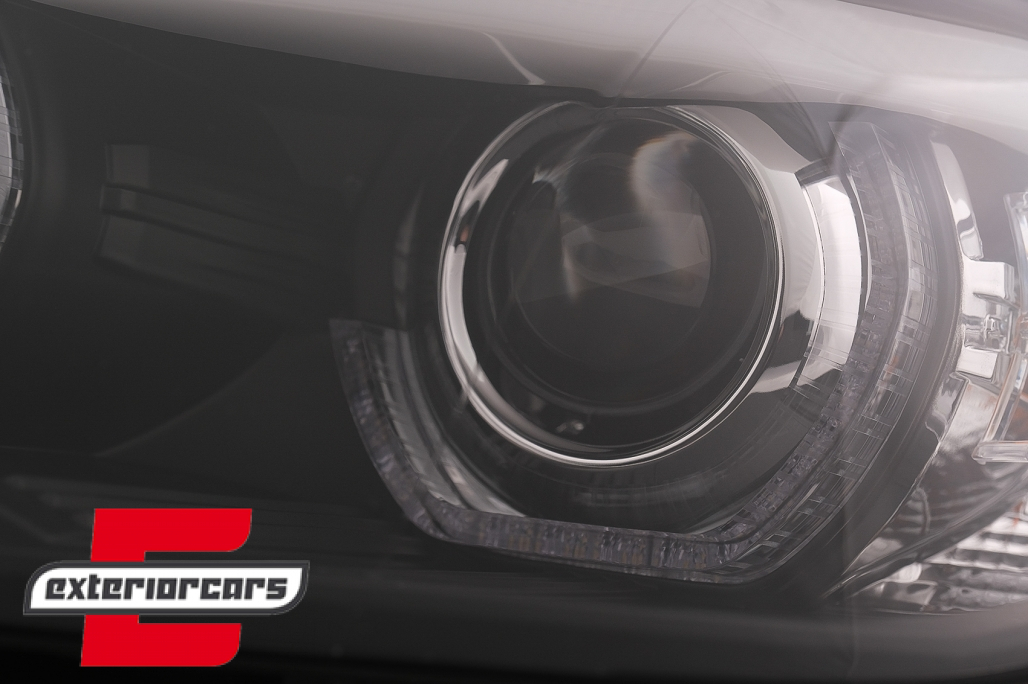 Prednja svjetla 3D LED Angel Eyes XENON (crna) / BMW X5 E70 (2007-2010) - Slika 11
