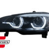 Prednja svjetla 3D LED Angel Eyes XENON (crna) / BMW X5 E70 (2007-2010) - Slika 3