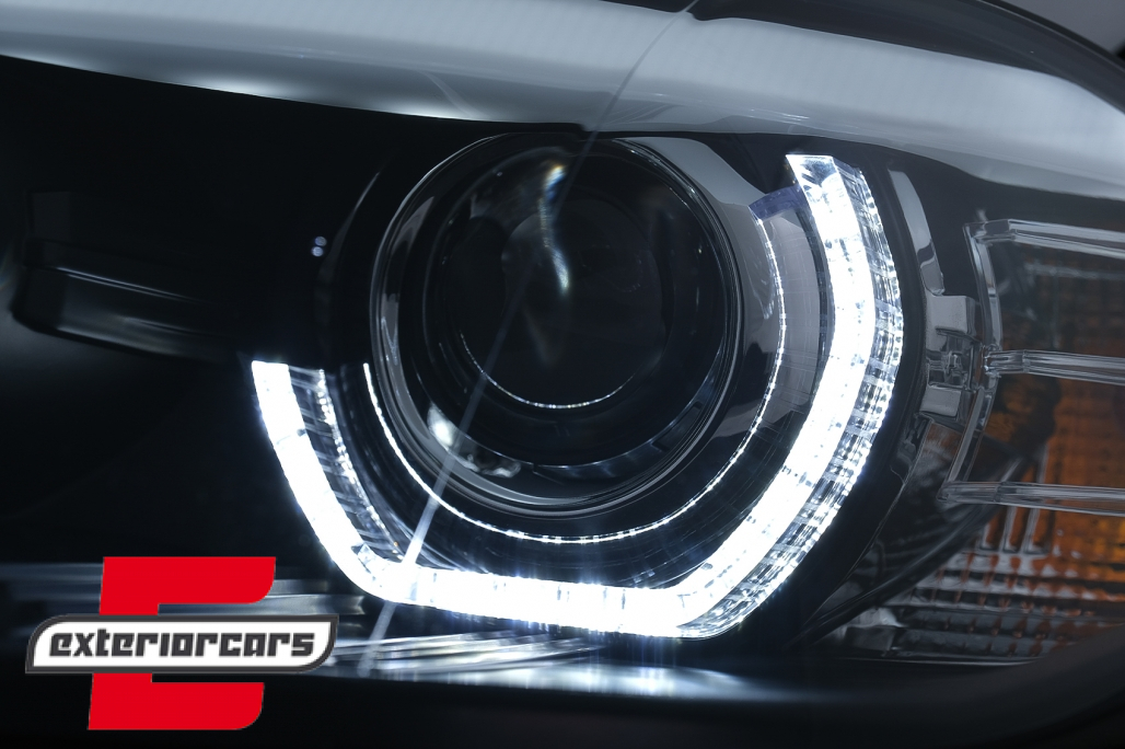 Prednja svjetla 3D LED Angel Eyes XENON (crna) / BMW X5 E70 (2007-2010) - Slika 4
