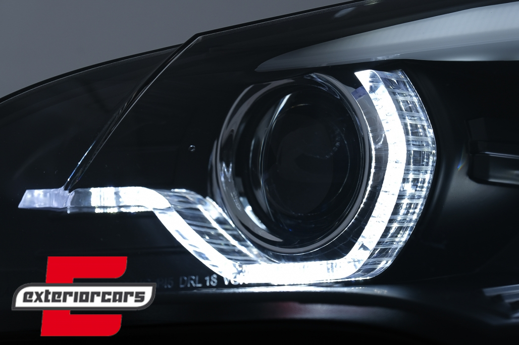 Prednja svjetla 3D LED Angel Eyes XENON (crna) / BMW X5 E70 (2007-2010) - Slika 5