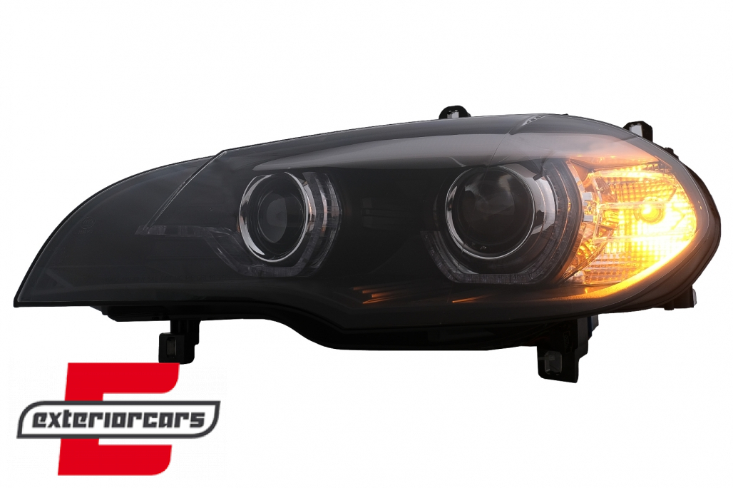 Prednja svjetla 3D LED Angel Eyes XENON (crna) / BMW X5 E70 (2007-2010) - Slika 7