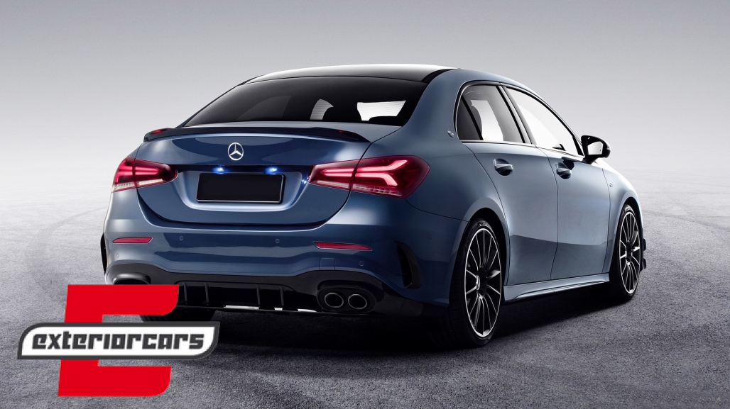 Difuzor zraka & nastavci auspuha A45S dizajn (chrome) / Mercedes A-klasa V177 limuzina (2018-12.2022) - Slika 14