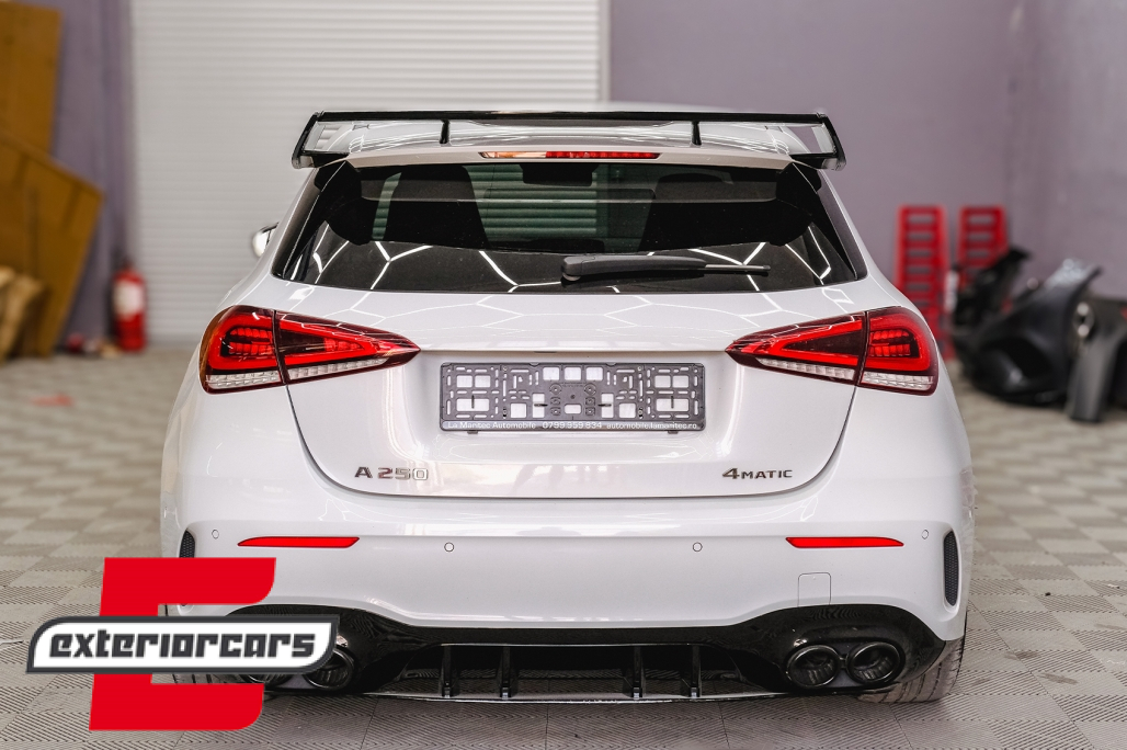 Difuzor zraka & nastavci auspuha A45S dizajn (crna) / Mercedes A-klasa W177 Hatchback (2018-12.2022) - Slika 22