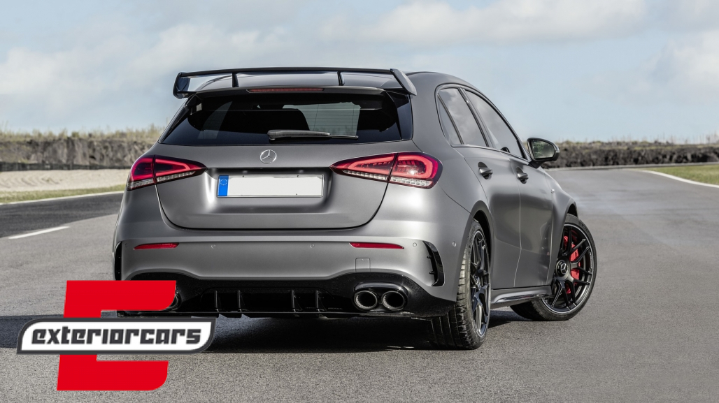 Difuzor zraka & nastavci auspuha A45S dizajn (crna) / Mercedes A-klasa W177 Hatchback (2018-12.2022) - Slika 14