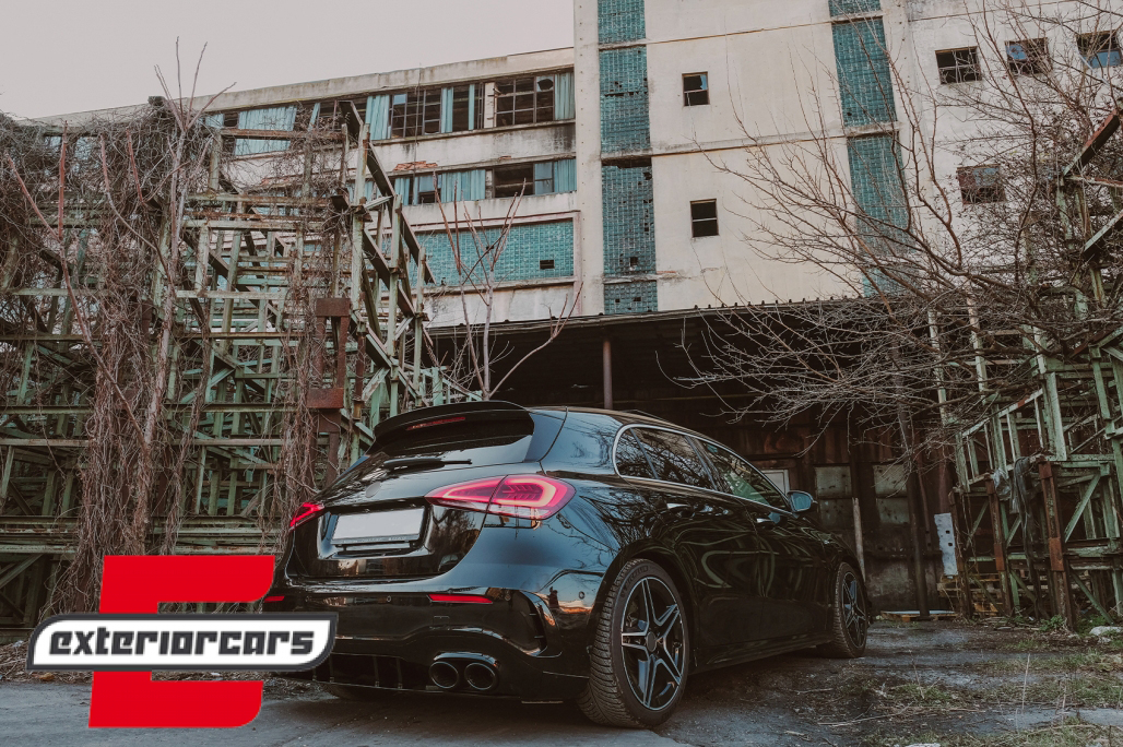 Difuzor zraka & nastavci auspuha A45S dizajn (crna) / Mercedes A-klasa W177 Hatchback (2018-12.2022) - Slika 20