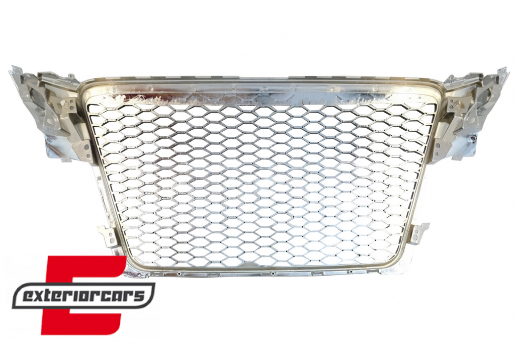 Prednja maska RS4 dizajn (chrome/crna) / Audi A4 S4 B8 (2008-2011) - Slika 5