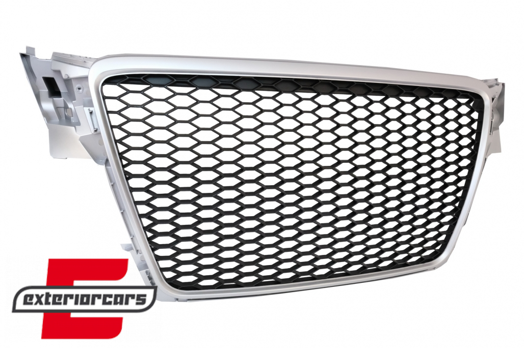 Prednja maska RS4 dizajn (srebrna) / Audi A4 S4 B8 (2008-2011) - Slika 3