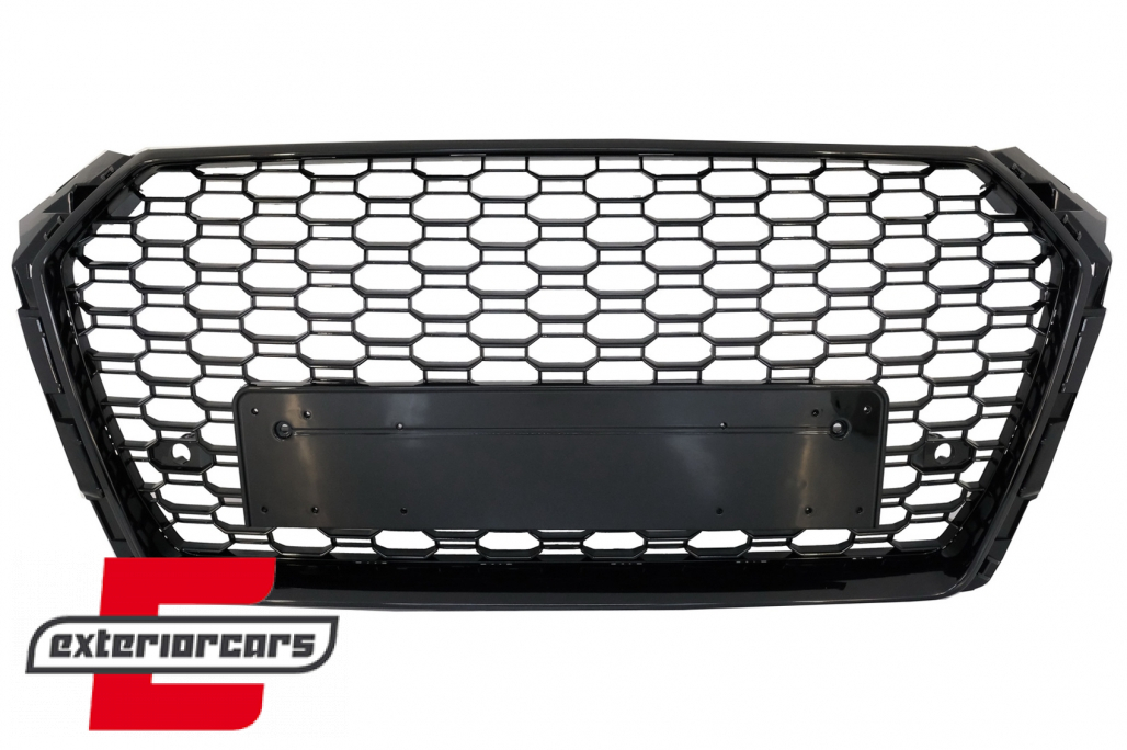 Prednja maska RS4 dizajn (piano crna) / Audi A4 S4 B9 8W (2016-2019) limuzina karavan - Slika 2